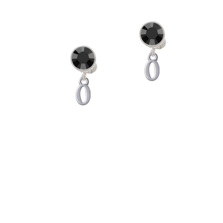 Small Number - 0 - Crystal Clip On Earrings Image 3