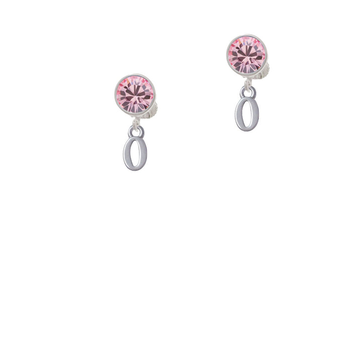 Small Number - 0 - Crystal Clip On Earrings Image 4