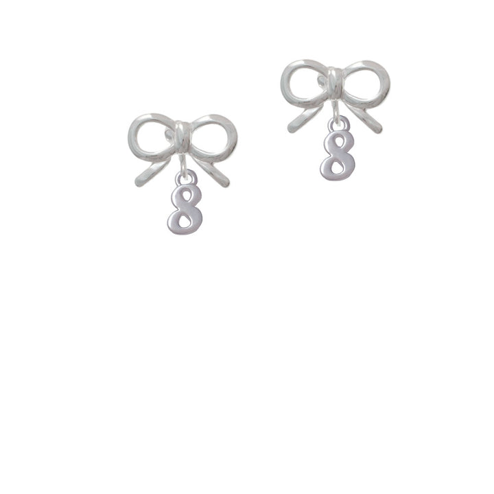 Small Number - 8 - Crystal Clip On Earrings Image 9