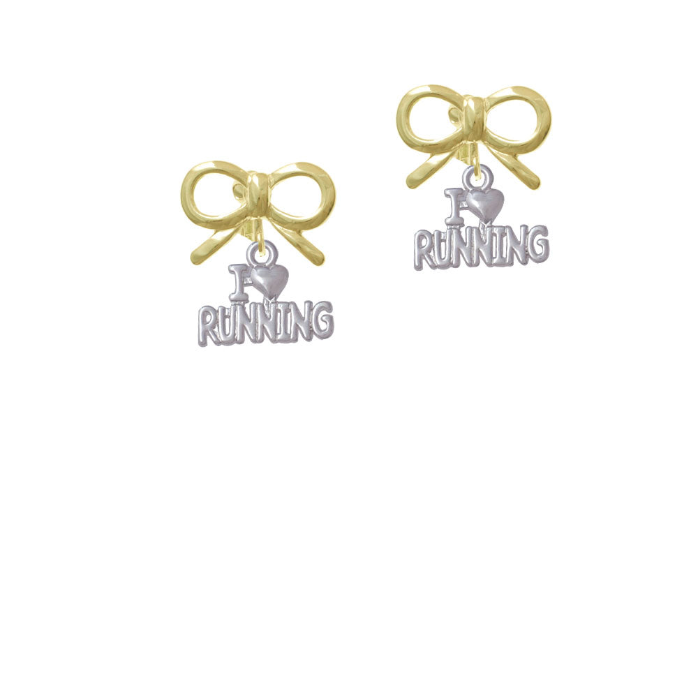 I Heart Running Crystal Clip On Earrings Image 10