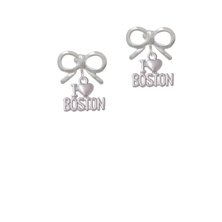 I Heart Boston Crystal Clip On Earrings Image 9