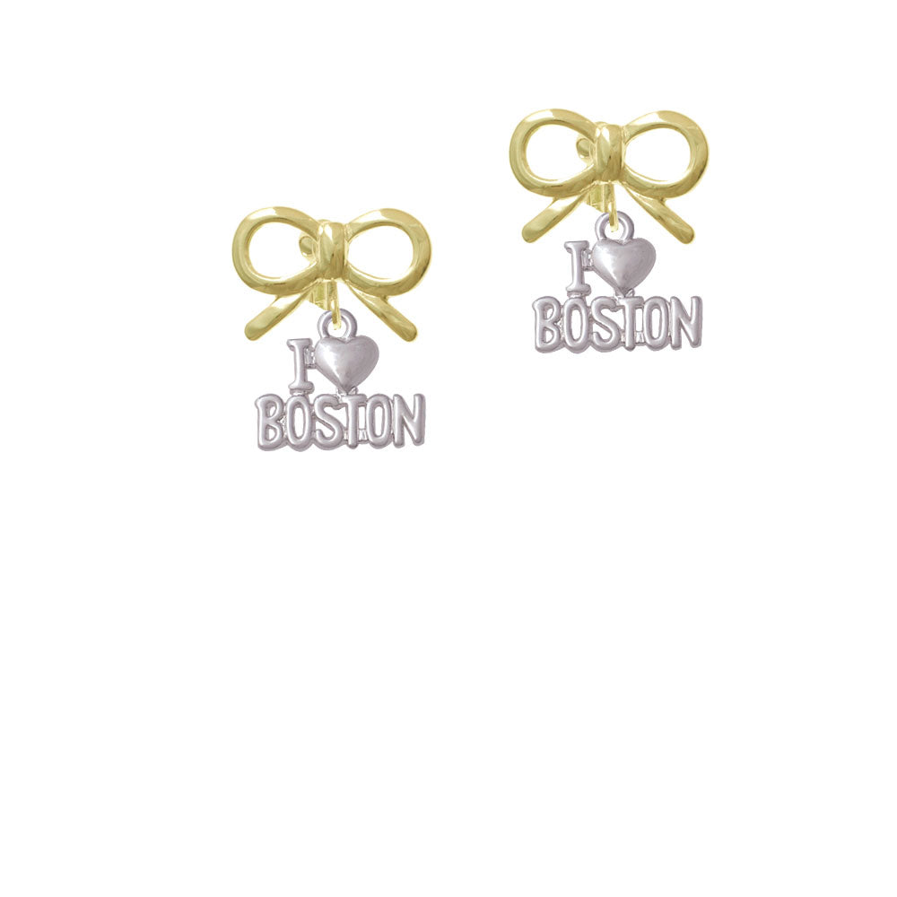 I Heart Boston Crystal Clip On Earrings Image 10