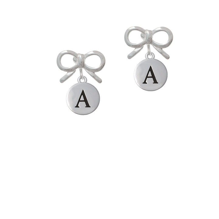 Capital Letter - A - Pebble Disc - Crystal Clip On Earrings Image 9