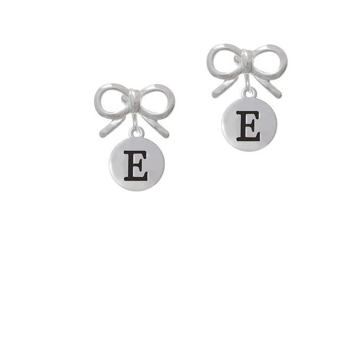 Capital Letter - E - Pebble Disc - Crystal Clip On Earrings Image 9