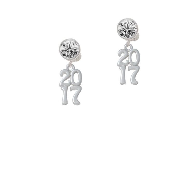 Vertical Year - 2017 - Crystal Clip On Earrings Image 2