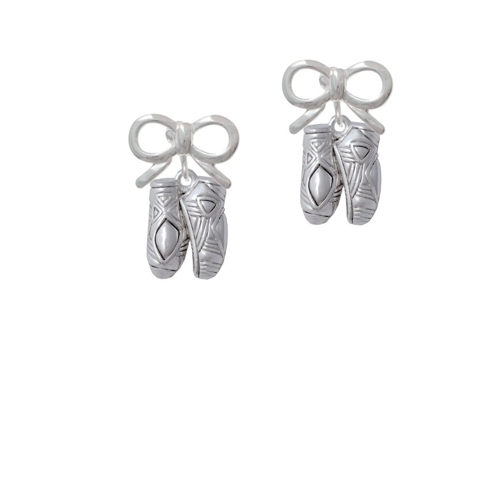 Large Ballet Slippers Crystal Clip On Earrings Image 9