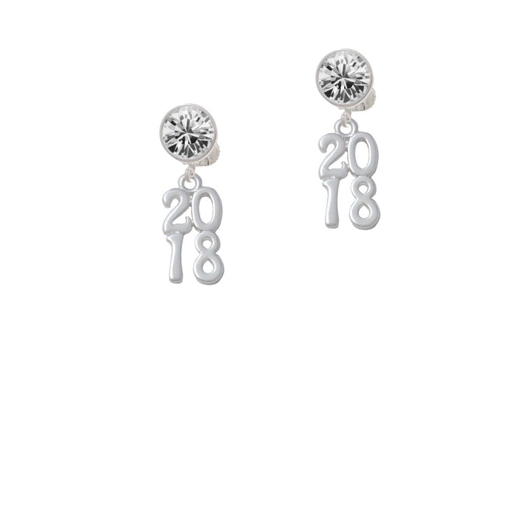 Vertical Year - 2018 - Crystal Clip On Earrings Image 1