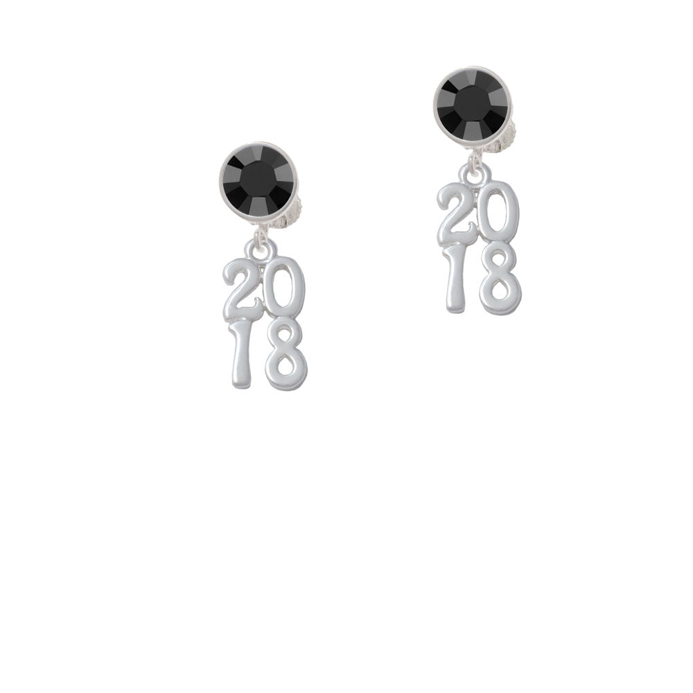 Vertical Year - 2018 - Crystal Clip On Earrings Image 3