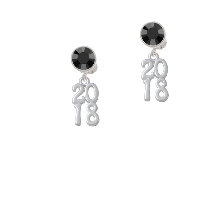 Vertical Year - 2018 - Crystal Clip On Earrings Image 1