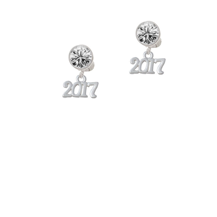 Horizontal Year - 2017 - Crystal Clip On Earrings Image 2