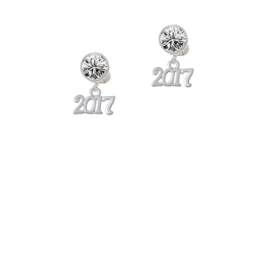 Horizontal Year - 2017 - Crystal Clip On Earrings Image 1