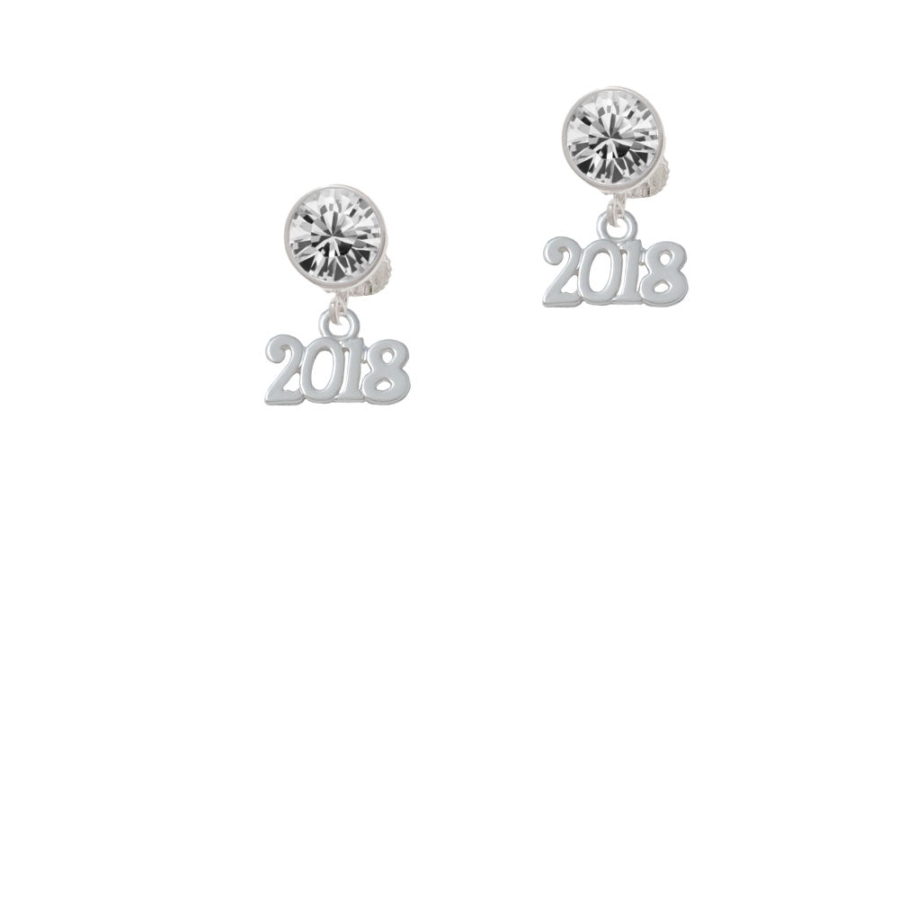 Horizontal Year - 2018 - Crystal Clip On Earrings Image 2