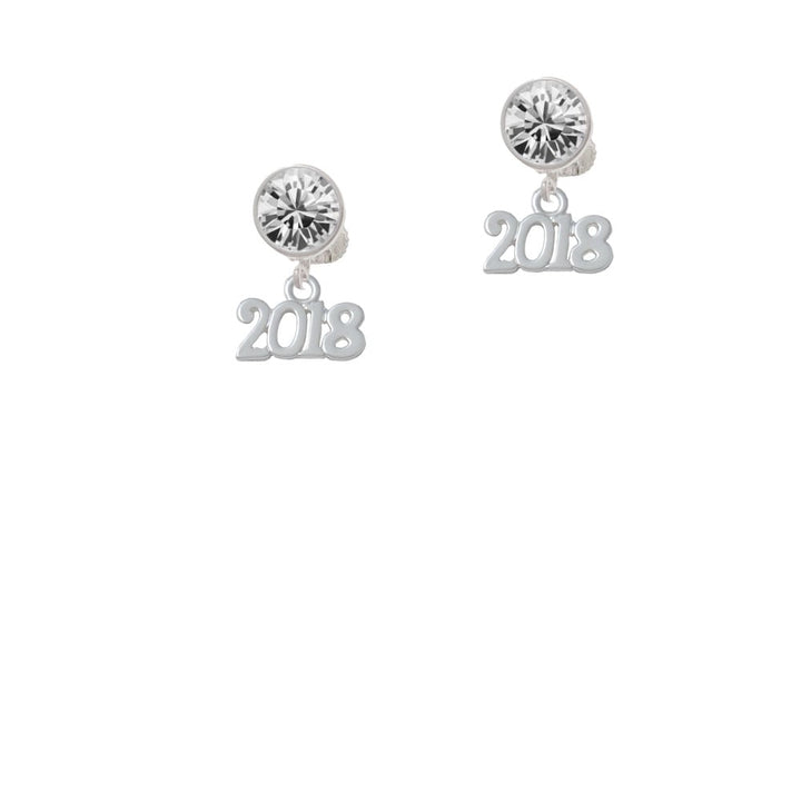 Horizontal Year - 2018 - Crystal Clip On Earrings Image 1