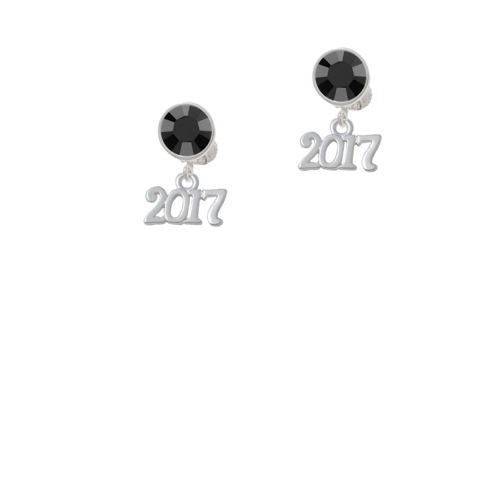 Horizontal Year - 2017 - Crystal Clip On Earrings Image 3