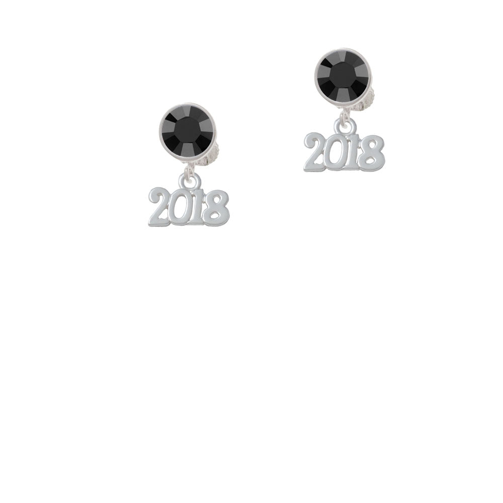 Horizontal Year - 2018 - Crystal Clip On Earrings Image 3