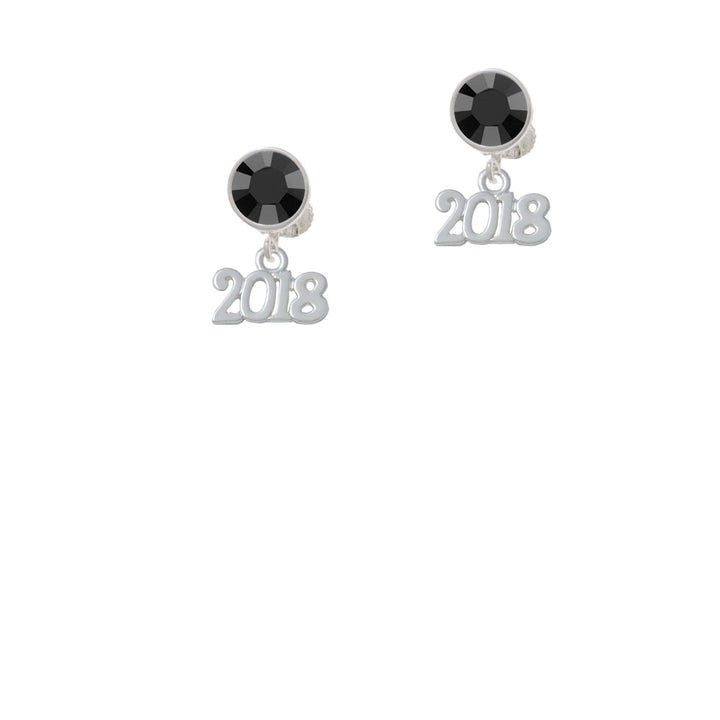 Horizontal Year - 2018 - Crystal Clip On Earrings Image 3