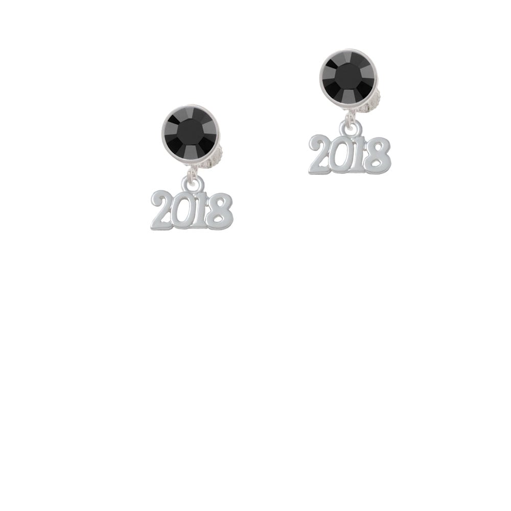 Horizontal Year - 2018 - Crystal Clip On Earrings Image 1