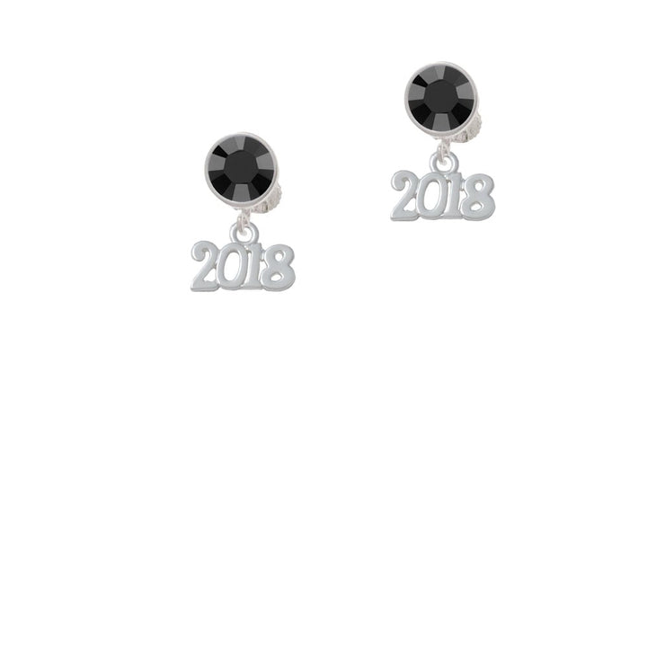 Horizontal Year - 2018 - Crystal Clip On Earrings Image 1