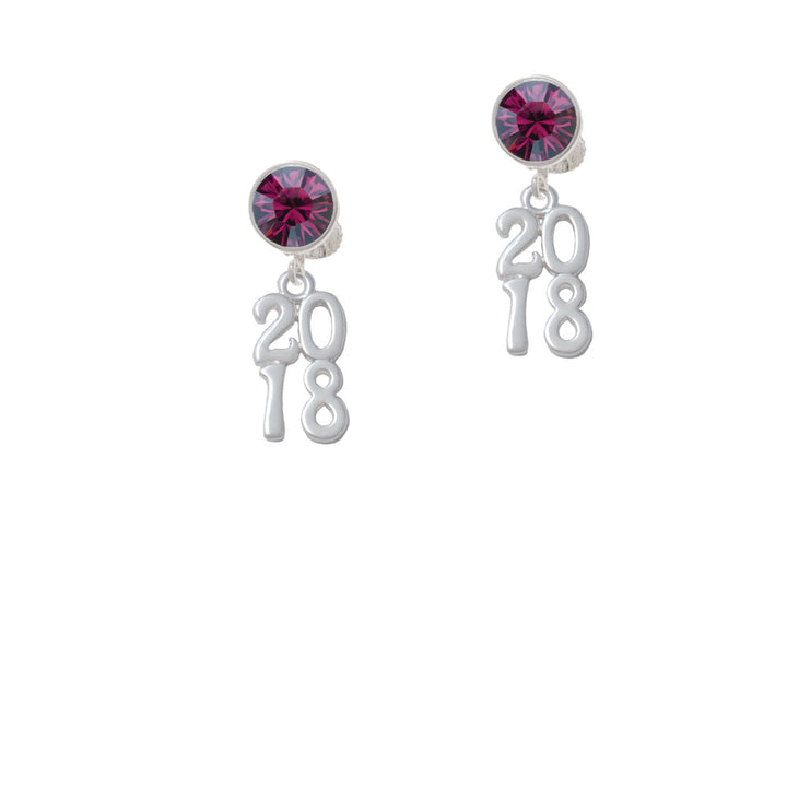 Vertical Year - 2018 - Crystal Clip On Earrings Image 8