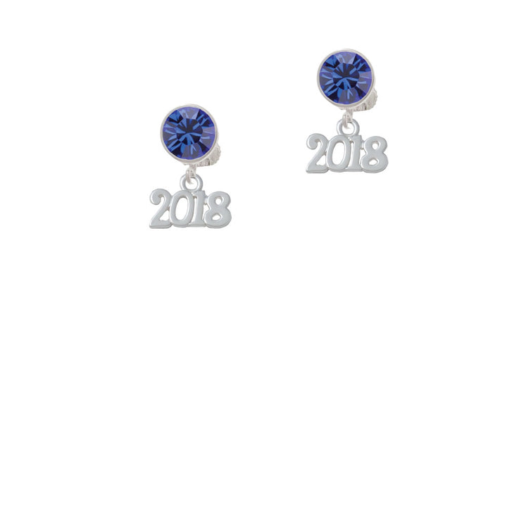 Horizontal Year - 2018 - Crystal Clip On Earrings Image 7