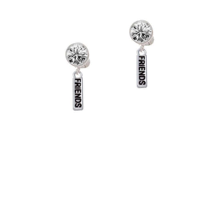 Friends Crystal Clip On Earrings Image 2