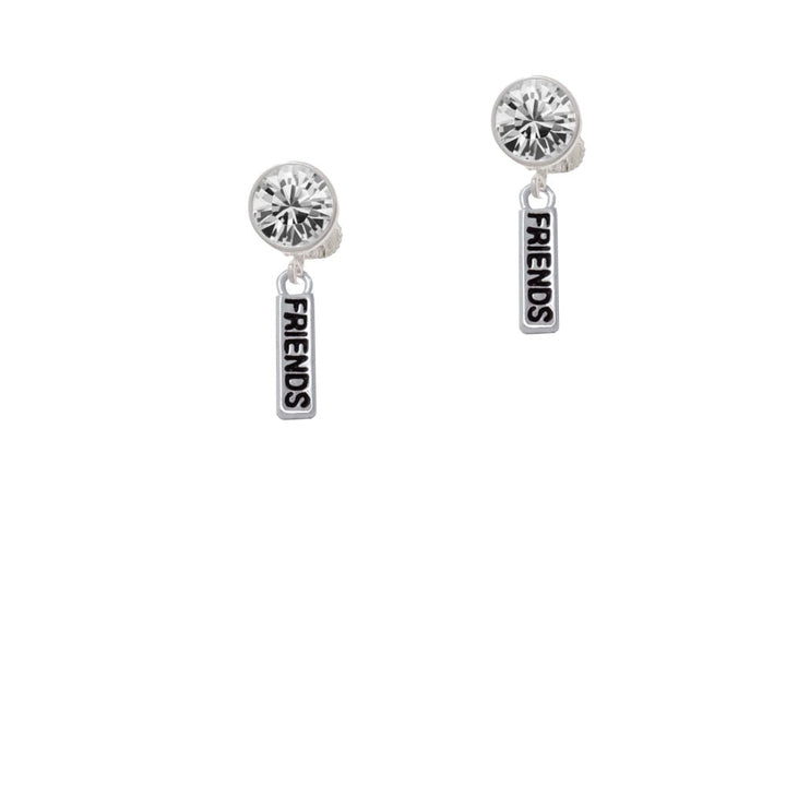 Friends Crystal Clip On Earrings Image 1