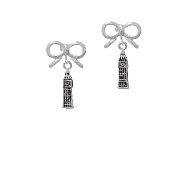 Londons Big Ben Clock Tower Crystal Clip On Earrings Image 9