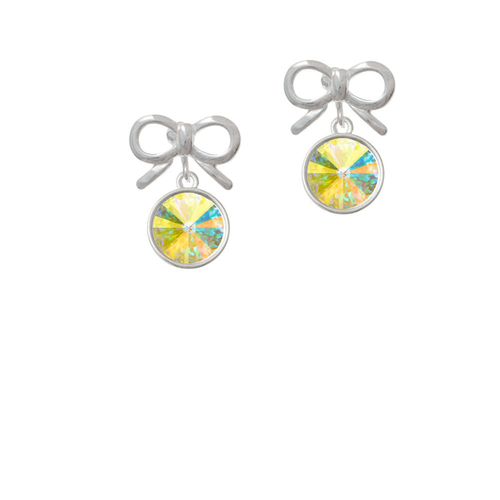 12mm Crystal Rivoli - Clear AB Crystal Clip On Earrings Image 9