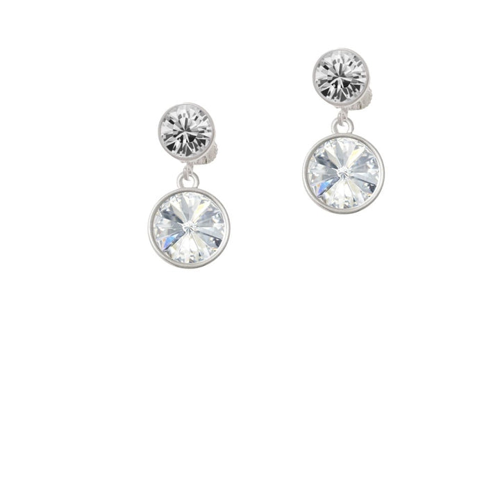 12mm Crystal Rivoli - Clear Crystal Clip On Earrings Image 1