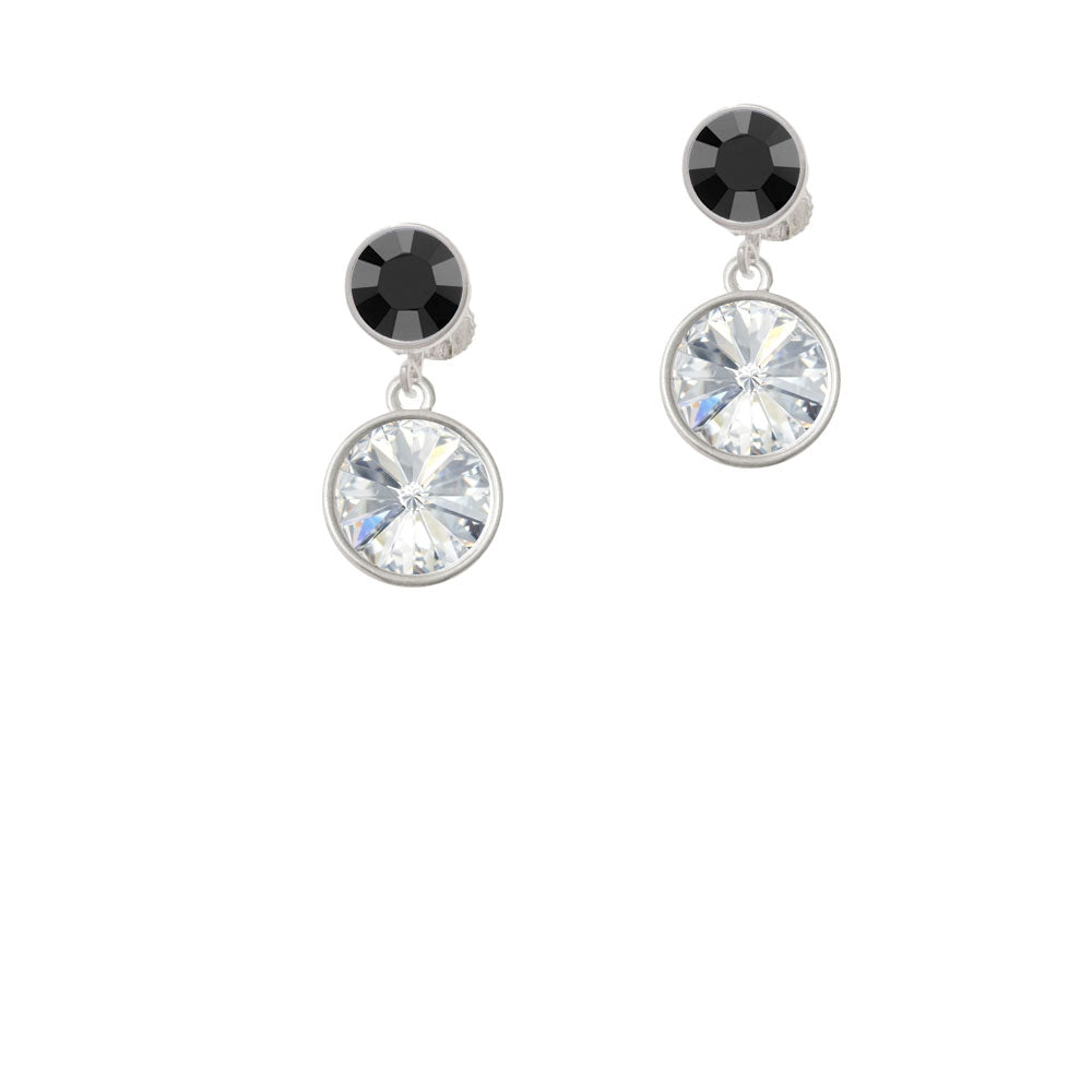 12mm Crystal Rivoli - Clear Crystal Clip On Earrings Image 3