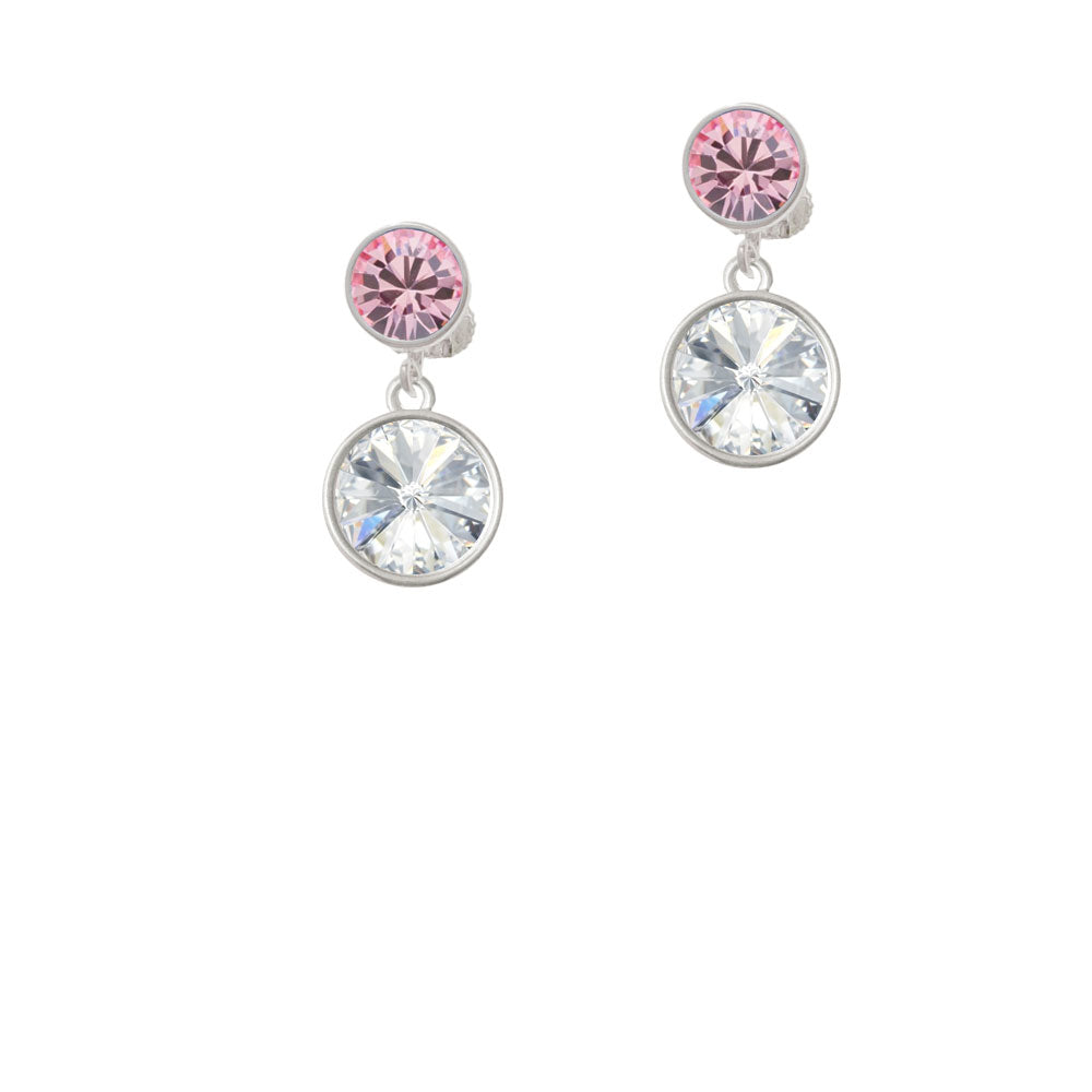 12mm Crystal Rivoli - Clear Crystal Clip On Earrings Image 4