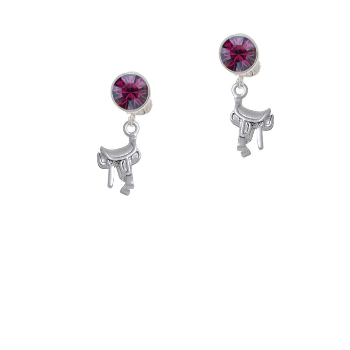 English Saddle Crystal Clip On Earrings Image 8