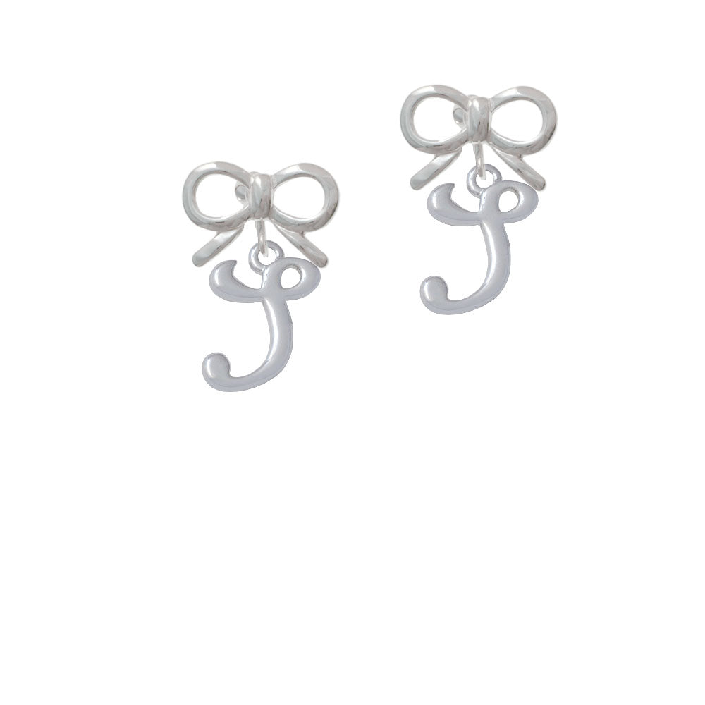 Small Gelato Script Initial - S - Crystal Clip On Earrings Image 9