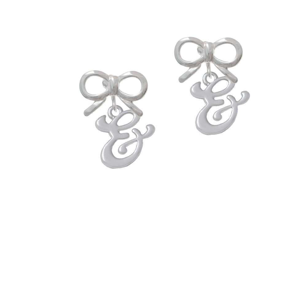 Small Gelato Script Initial - and - Crystal Clip On Earrings Image 9