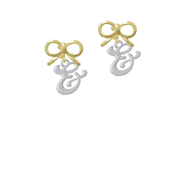 Small Gelato Script Initial - and - Crystal Clip On Earrings Image 10