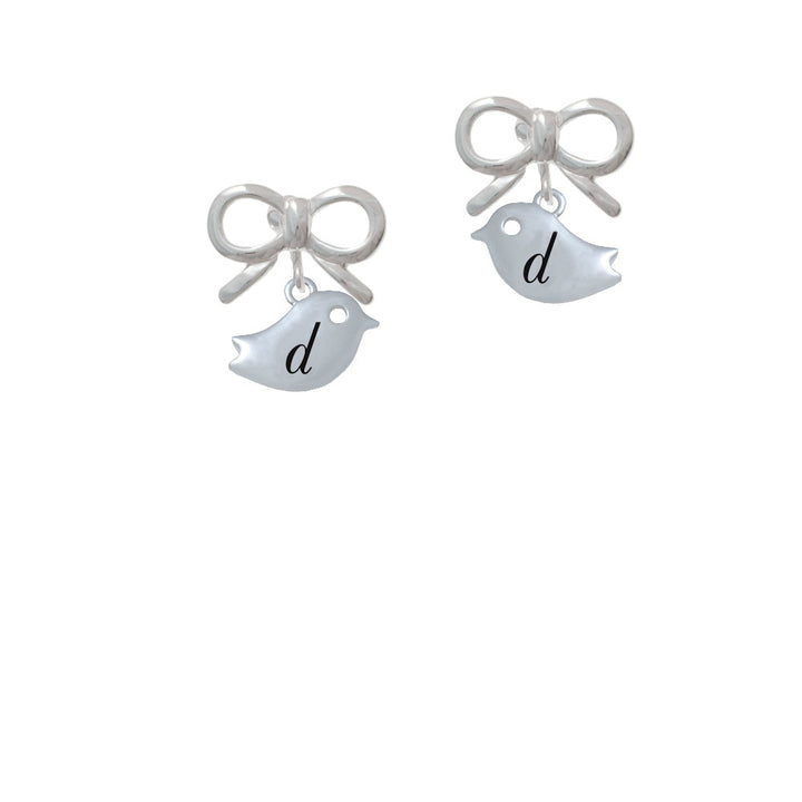 Little Bird Initial - D - Crystal Clip On Earrings Image 9