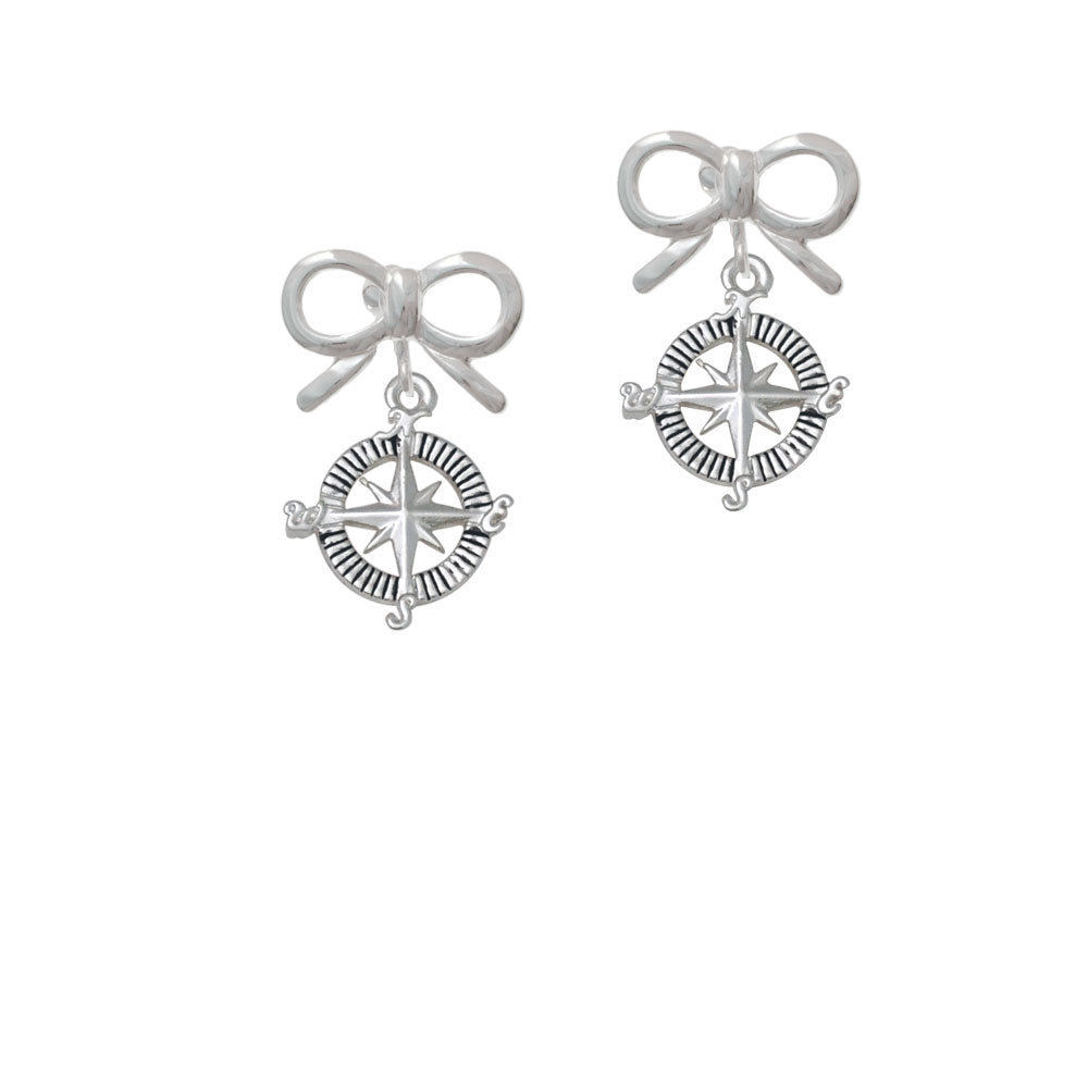 Compass Crystal Clip On Earrings Image 9