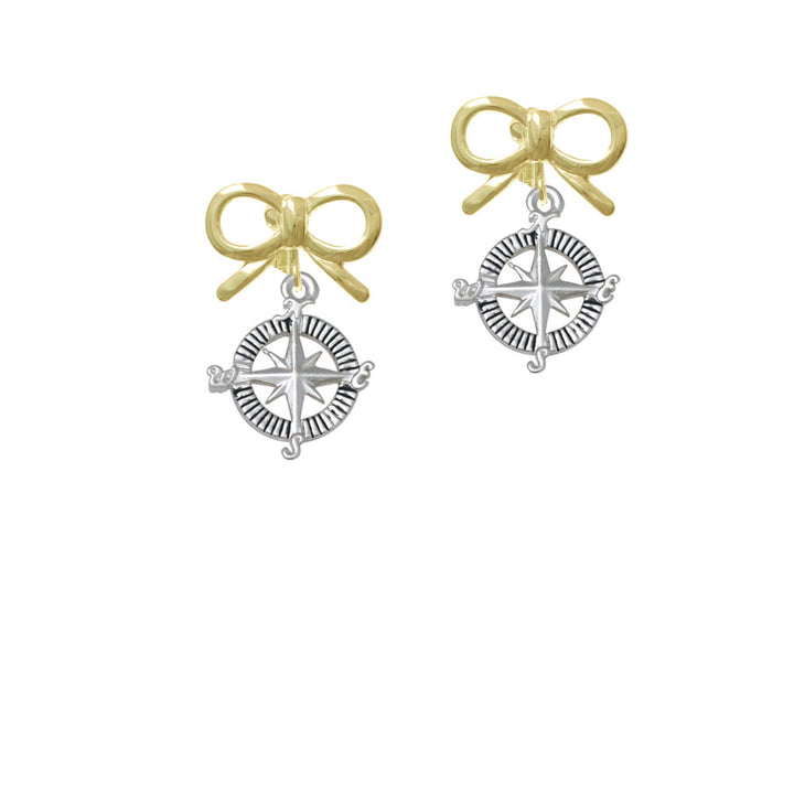 Compass Crystal Clip On Earrings Image 10