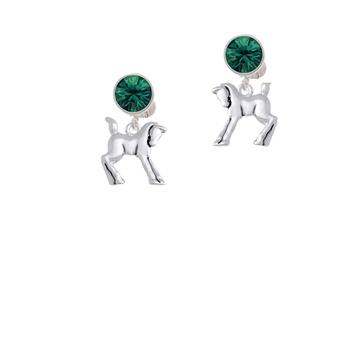 Prancing Horse Crystal Clip On Earrings Image 6