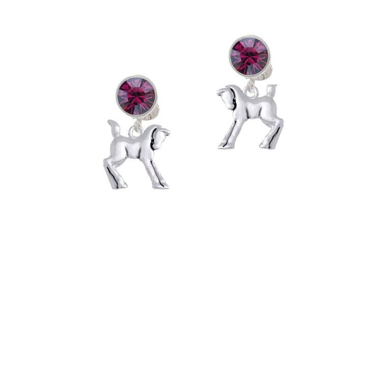 Prancing Horse Crystal Clip On Earrings Image 8