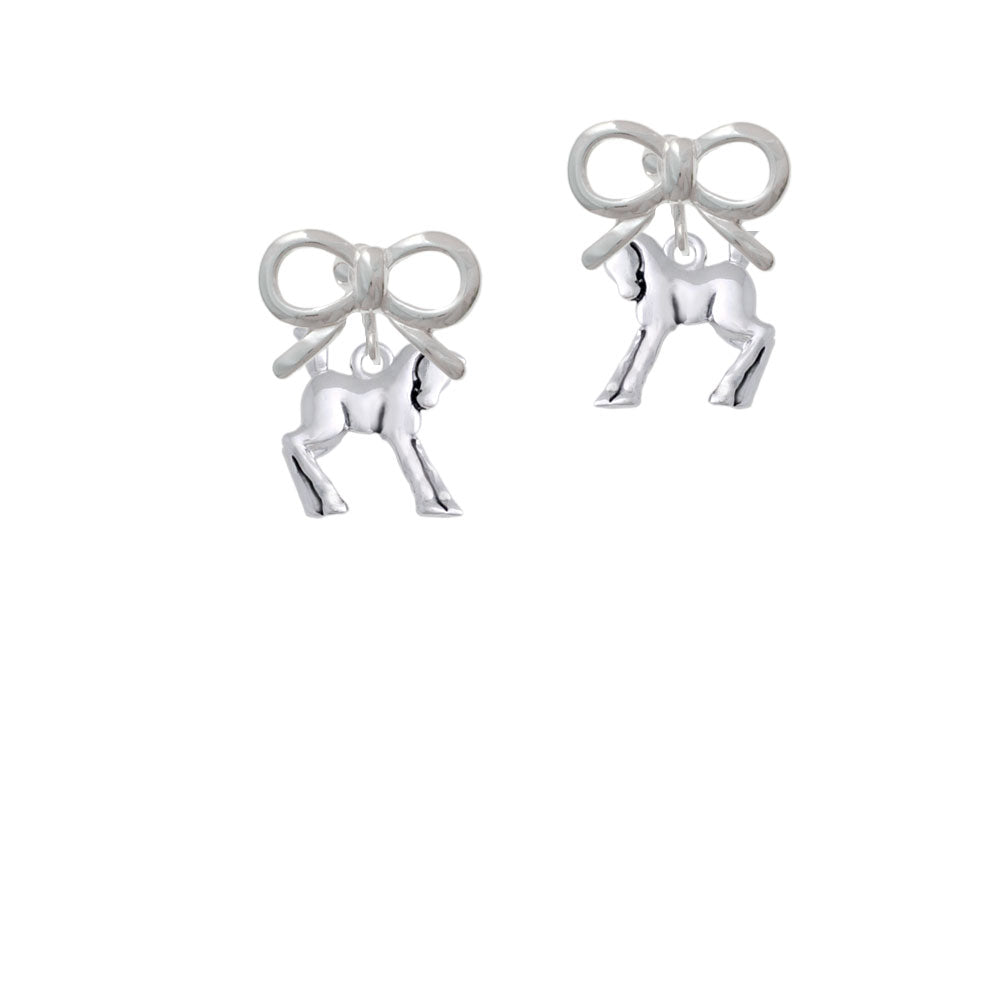 Prancing Horse Crystal Clip On Earrings Image 9