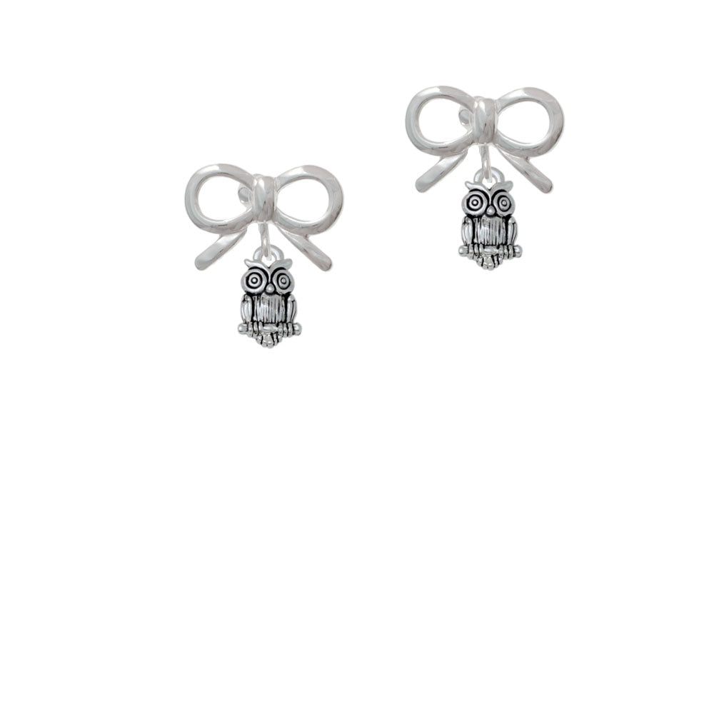 Mini Owl Crystal Clip On Earrings Image 9