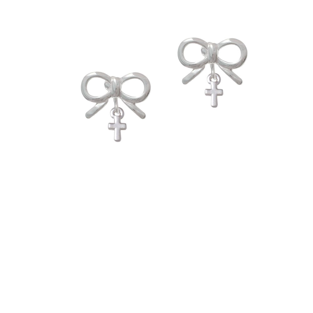 Super Mini Simple Cross Crystal Clip On Earrings Image 9