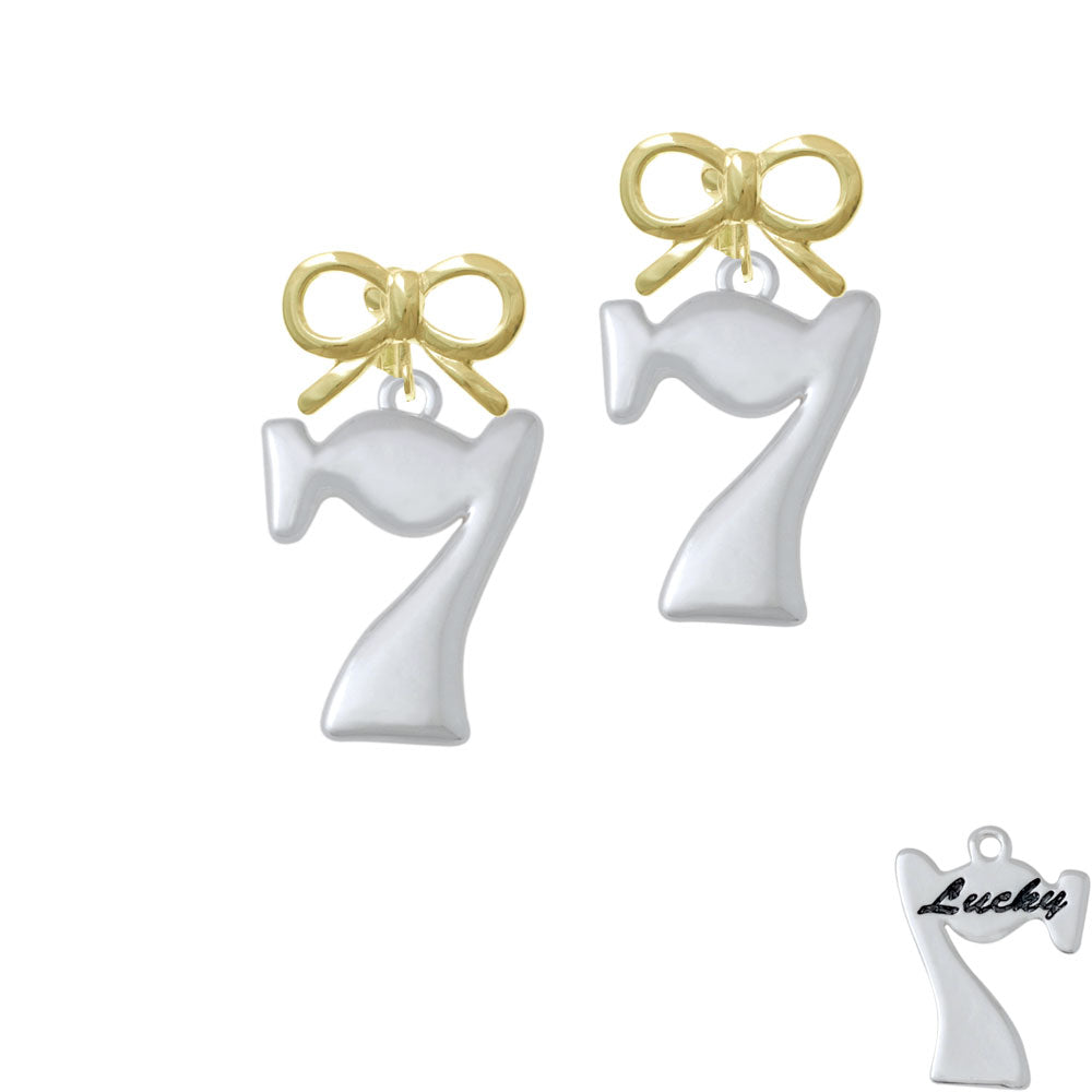 Large Lucky 7 Crystal Clip On Earrings Image 10