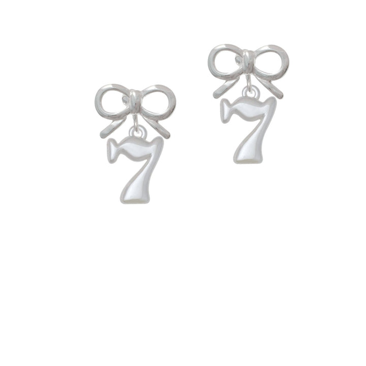 Medium Lucky 7 Crystal Clip On Earrings Image 9