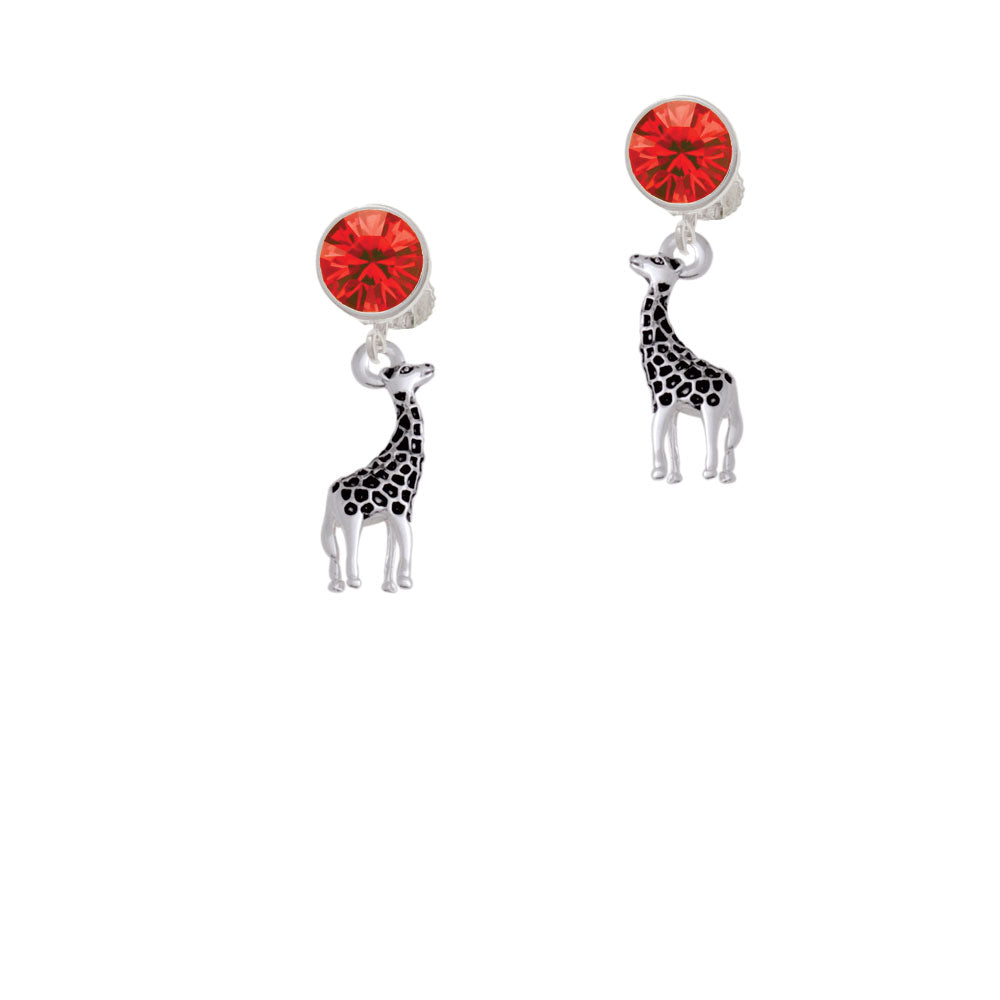 Antiqued Giraffe Crystal Clip On Earrings Image 4