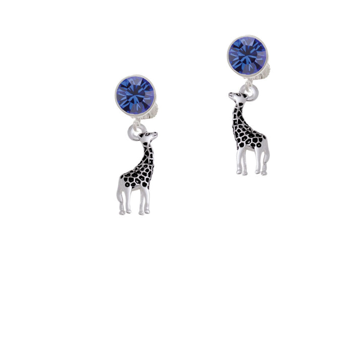 Antiqued Giraffe Crystal Clip On Earrings Image 7