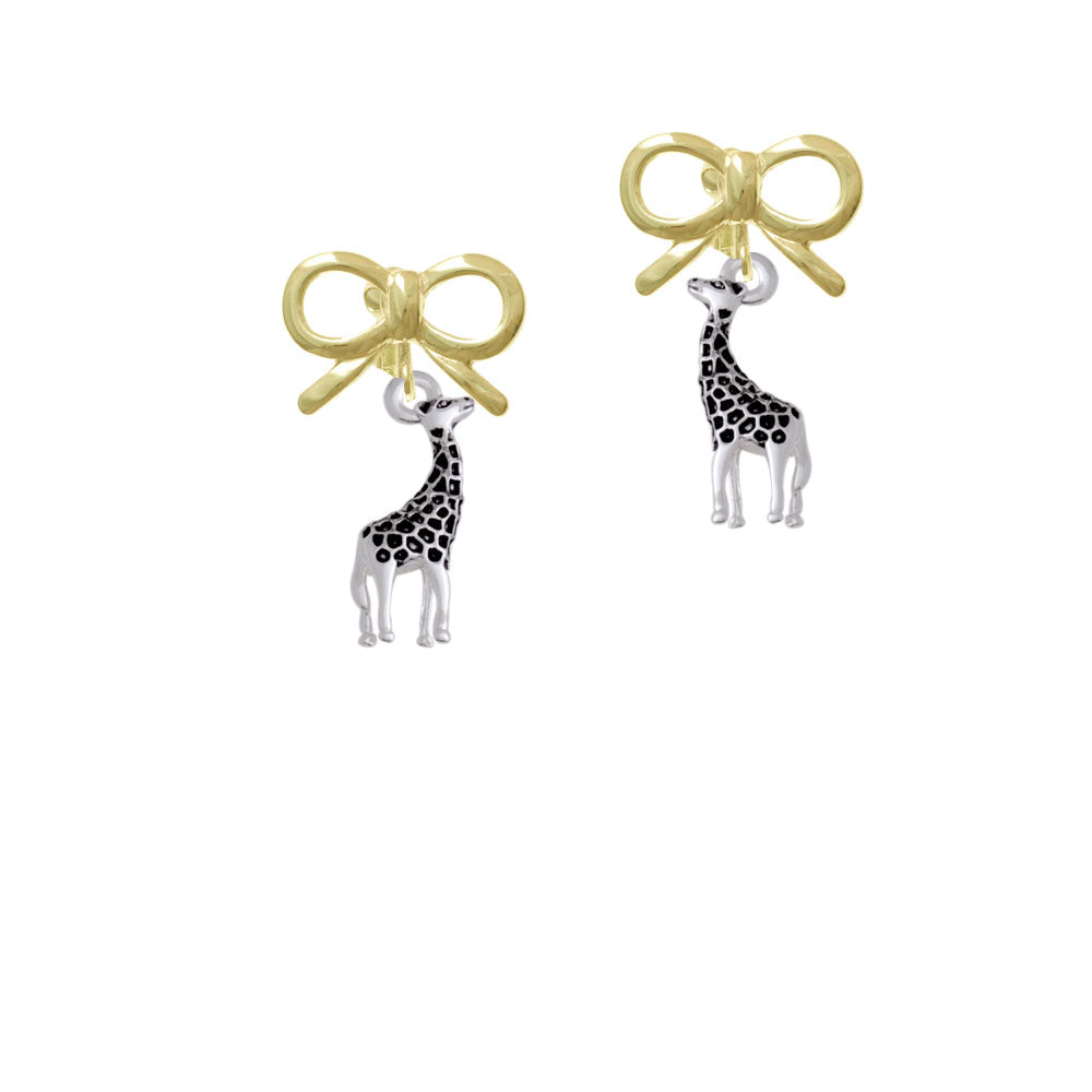 Antiqued Giraffe Crystal Clip On Earrings Image 10