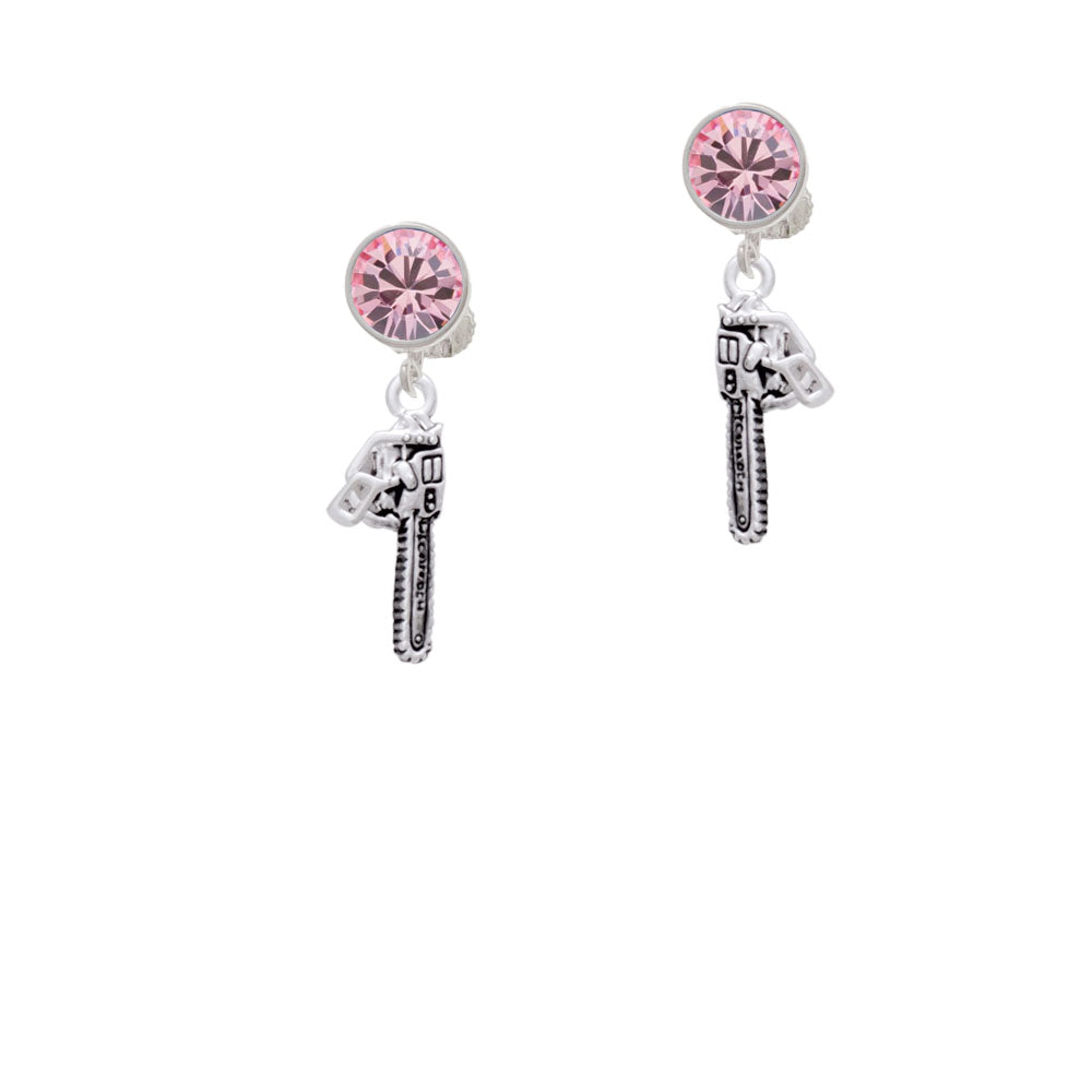 Chainsaw Crystal Clip On Earrings Image 4