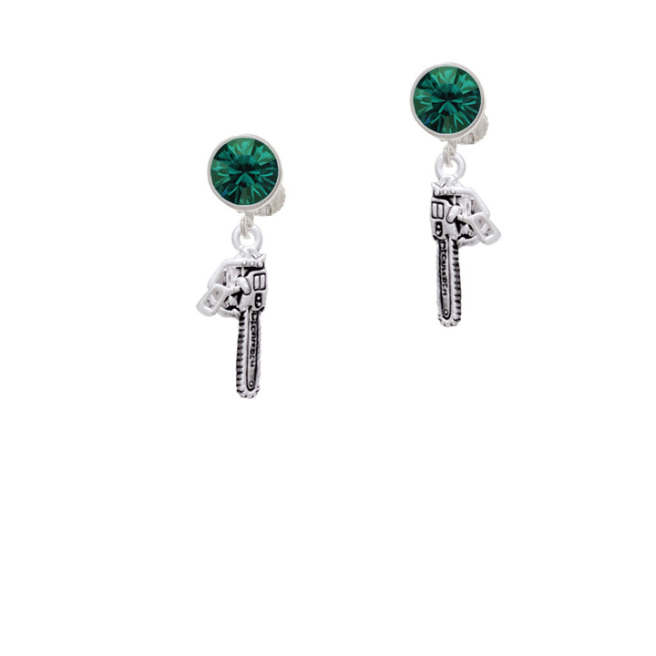 Chainsaw Crystal Clip On Earrings Image 6